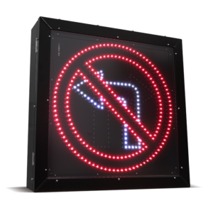 LED Blank Out Sign – No Left turn