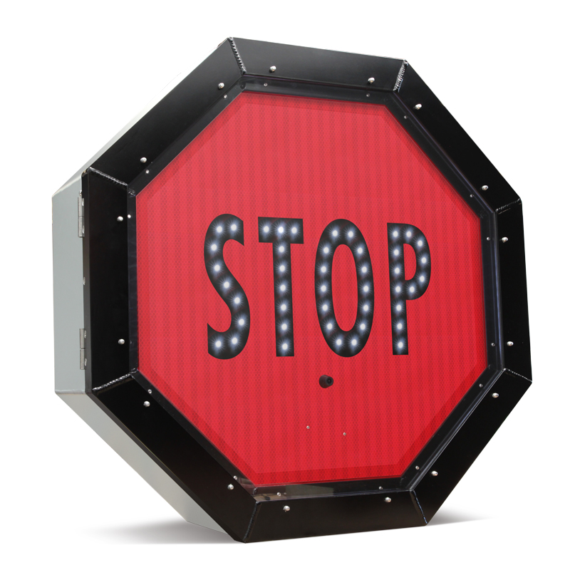 LED Blank Out Sign - Stop sign ''STOP'' or 